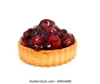 Delicious Cherry Pie Isolated On White Background