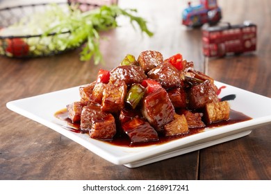 Delicious Chinese Food, Eggplant In Braised Sauce	
