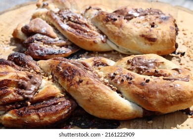 Delicious Chocolate Croissant Homemade With Nutella