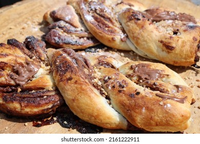 Delicious Chocolate Croissant Homemade With Nutella