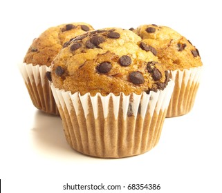 Delicious Chocolate Muffin On A White Background