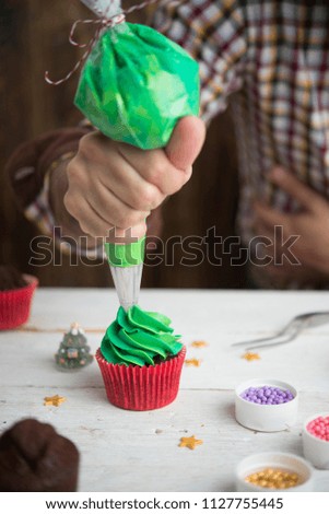 Similar – Image, Stock Photo cupcake christmas tree