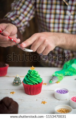 Similar – Image, Stock Photo cupcake christmas tree