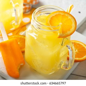 A delicious creamsicle cocktail with vanilla vodka, oranges juice, and soda water.