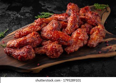 Delicious Crispy Chicken Or Turkey Wings In A Spicy Sauce