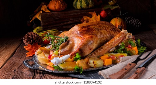 delicious crispy honey goose from the oven