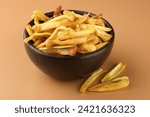 Delicious and crispy tropical jackfruit chips fried in coconut oil -Kerala cuisine