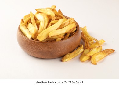 Delicious and crispy tropical jackfruit chips fried in coconut oil -Kerala cuisine