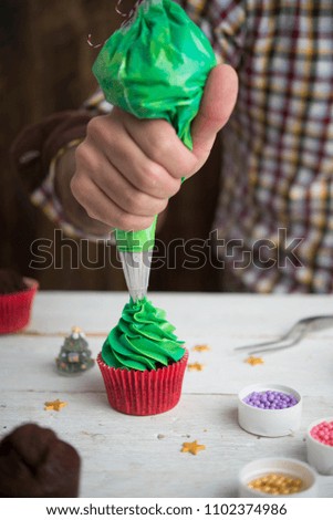 Similar – Image, Stock Photo cupcake christmas tree