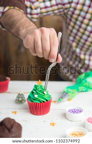 Similar – Image, Stock Photo cupcake christmas tree