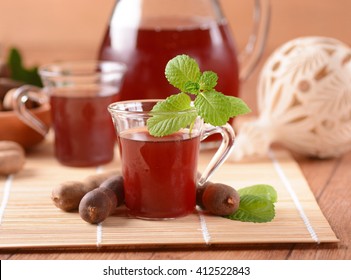 Delicious Drink Tamarind With Mint Leaves