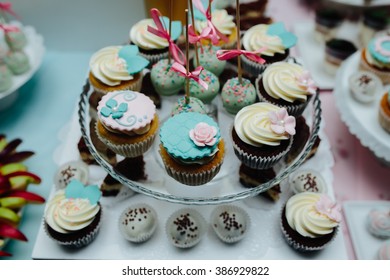 Delicious Fancy Wedding Cake Made Of Cupcakes