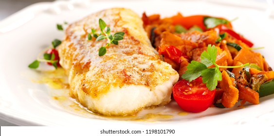 Delicious Fillets Grilled Oven Baked Pollock Stock Photo 1198101790 ...