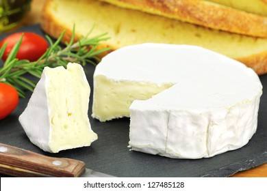 Delicious French Brie Cheese Soft Bread Stock Photo Edit Now 127485128