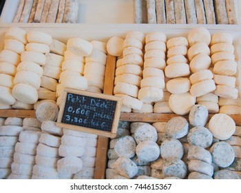 Delicious French Cheese At Street Market In Lyon