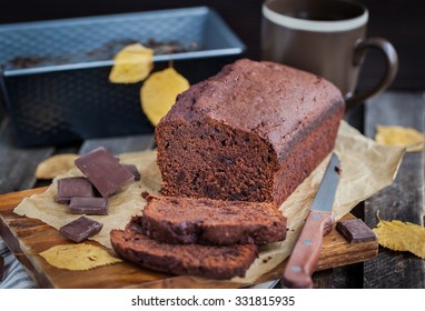 Delicious Fresh Homemade Chocolate Banana Bread (cake)