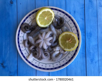 Delicious Fresh Raw Octopus From Bari, Puglia