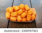 Delicious fried potatoes known as tater tots