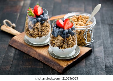 delicious granola with fruits