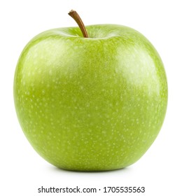 Delicious green apple, isolated on white background