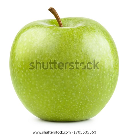 Delicious green apple, isolated on white background
