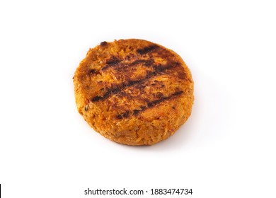 Delicious Healthy Chickpea Burger Isolated On White Background