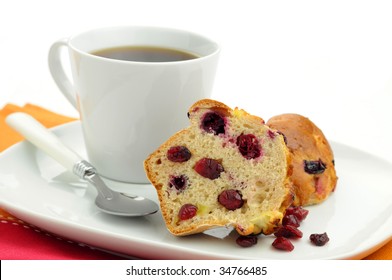 Delicious And Healthy Cranberry Lemon Muffin.