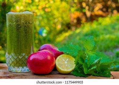 Delicious And Healthy Fresh Nettle Juice.