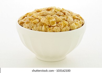 Delicious And Healthy Frosted With Sugar Corn Flakes, Served In A Beautiful French Cafe Au Lait Bowl