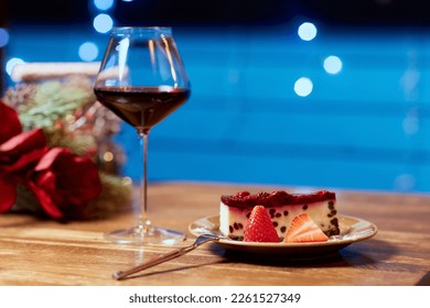 Delicious homemade cheesecake. Healthy organic summer dessert pie cheesecake - Shutterstock ID 2261527349