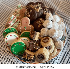 Delicious homemade Christmas cookie tray  - Powered by Shutterstock