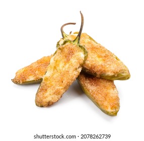 Delicious Homemade Jalapeno Poppers On White Background