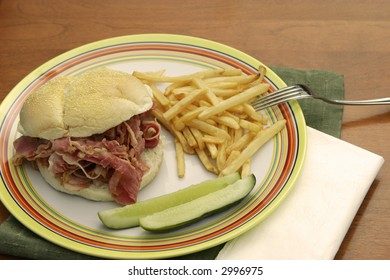 Delicious Hot And Fresh Pastrami Sandwich