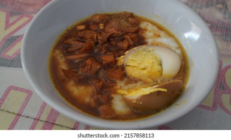 Delicious Indonesian Food Chicken Congee In A Bowl