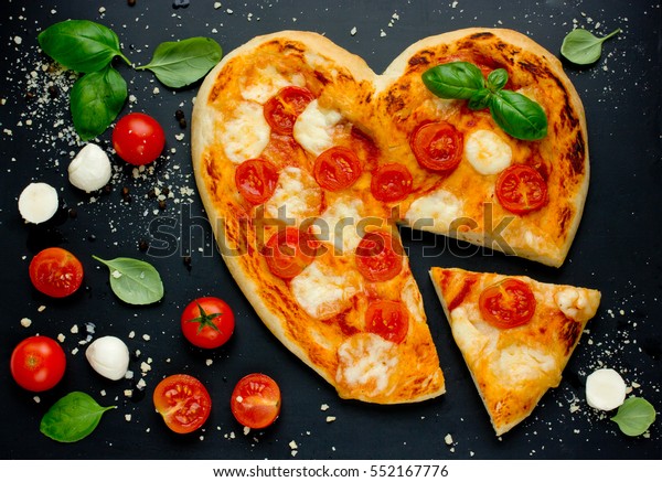 Delicious Italian Pizza Cherry Tomatoes Mozzarella Stock Photo Edit Now
