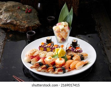 Delicious Japanese food, sushi combo	
 - Shutterstock ID 2169017415