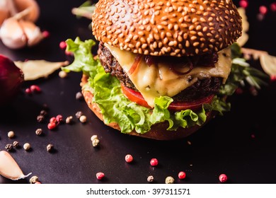 Delicious Juicy Stuffing Big Burger