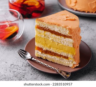 Delicious mango and passion fruit mousse cake - Powered by Shutterstock