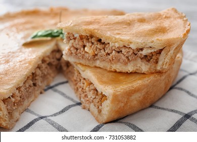 Delicious Meat Pie On Table