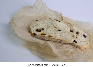 Delicious Mediterranean Diet, Wheat Bread On White Background