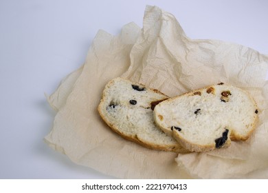 Delicious Mediterranean Diet, Wheat Bread On White Background