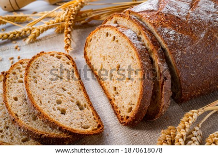 Delicious mixed rye bread, also called gray bread