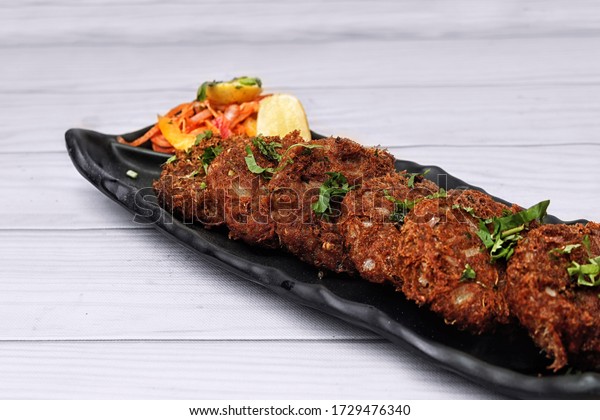 Delicious Mutton Chicken Shami Shaami Kebab Stock Photo 1729476340 ...