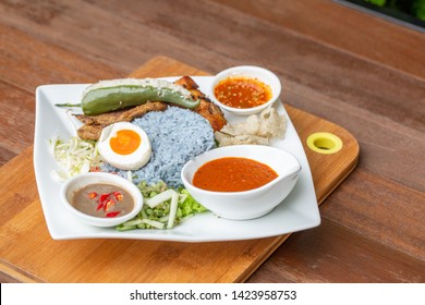 Delicious Nasi Kerabu Malay Food