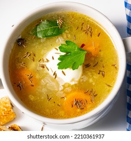 Delicious Old Polish Caraway Soup With Cream