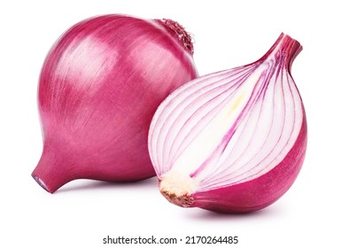 Delicious onions, isolated on white background