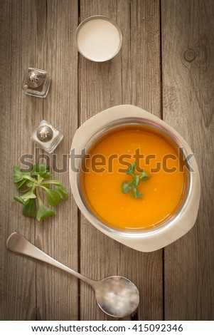 Similar – Image, Stock Photo Pumpkin soup Vegetable