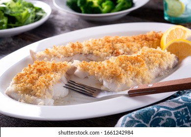 Delicious Oven Baked Panko Crusted Fish Fillets.