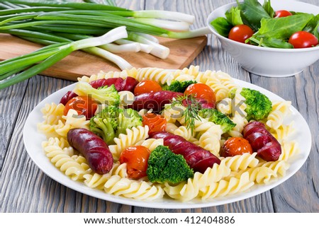 Similar – Image, Stock Photo Pasta salad Food