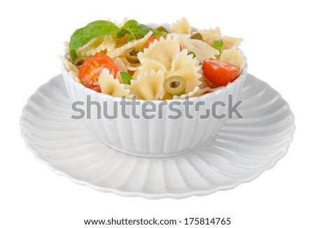 Similar – Image, Stock Photo Pasta salad Food Vegetable